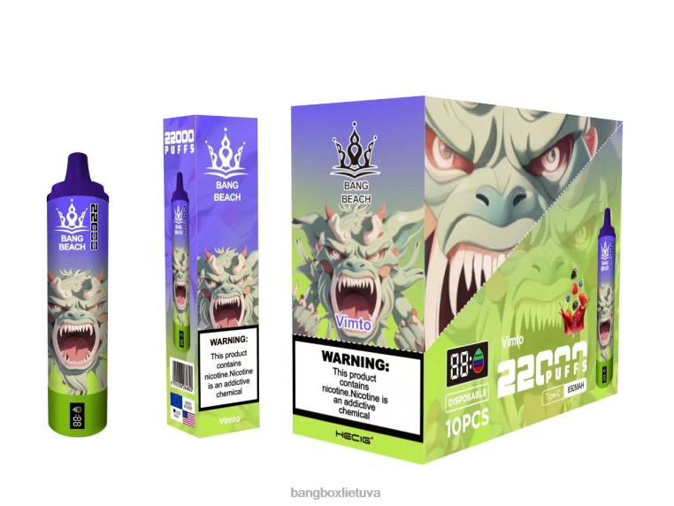 Vape Bang Box 4N8XZ18 vimto | Bang Beach 22000 pūtimų išmanusis ekranas