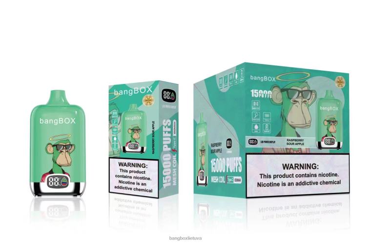 Bang Box Puffs 4N8XZ42 aviečių rūgštus obuolys | Bang Box 15 000 įkvėpimų