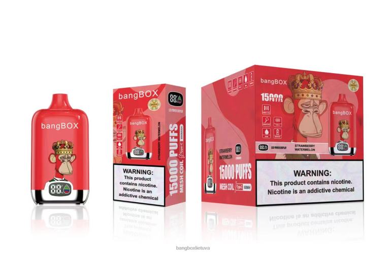 Bang Box Puffs 4N8XZ47 braškinis arbūzas | Bang Box 15 000 įkvėpimų