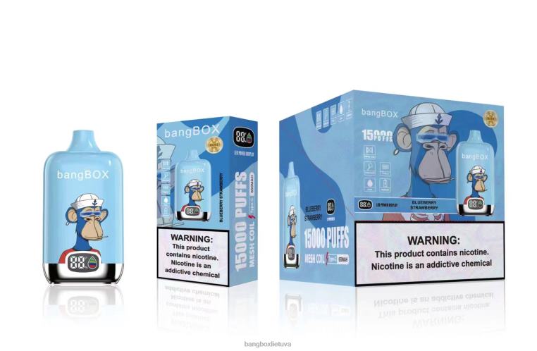 Vape Bang Box 4N8XZ38 mėlynių braškių | Bang Box 15 000 įkvėpimų
