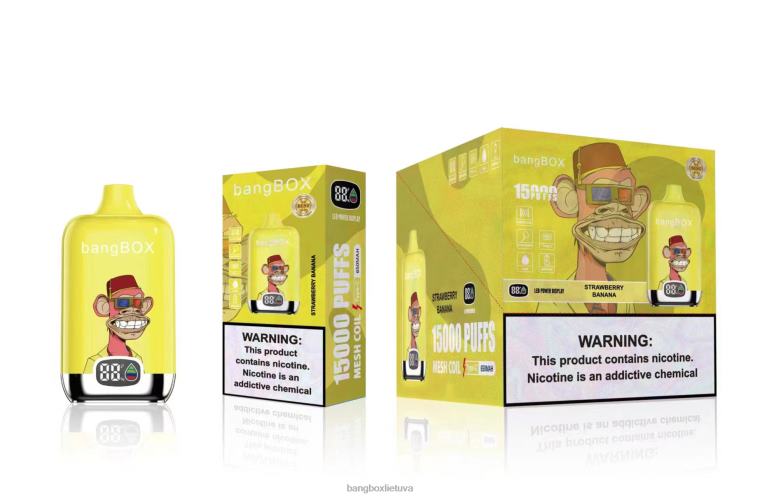Vape Bang Box 4N8XZ43 braškinis bananas | Bang Box 15 000 įkvėpimų