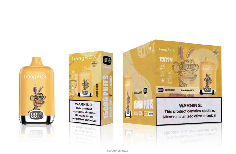 Vape Bang Box 4N8XZ48 mango ant ledo | Bang Box 15 000 įkvėpimų