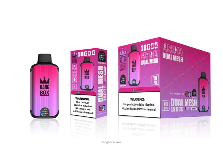 Vape Bang Box 4N8XZ98 rūgštus aviečių ledas | Bang Box 18000 išpūtimų