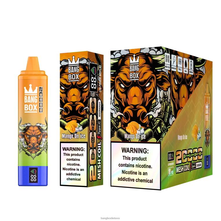 Bang Box Price 4N8XZ54 mango ant ledo | Bang Box 20 000 pūtimų išmanusis ekranas