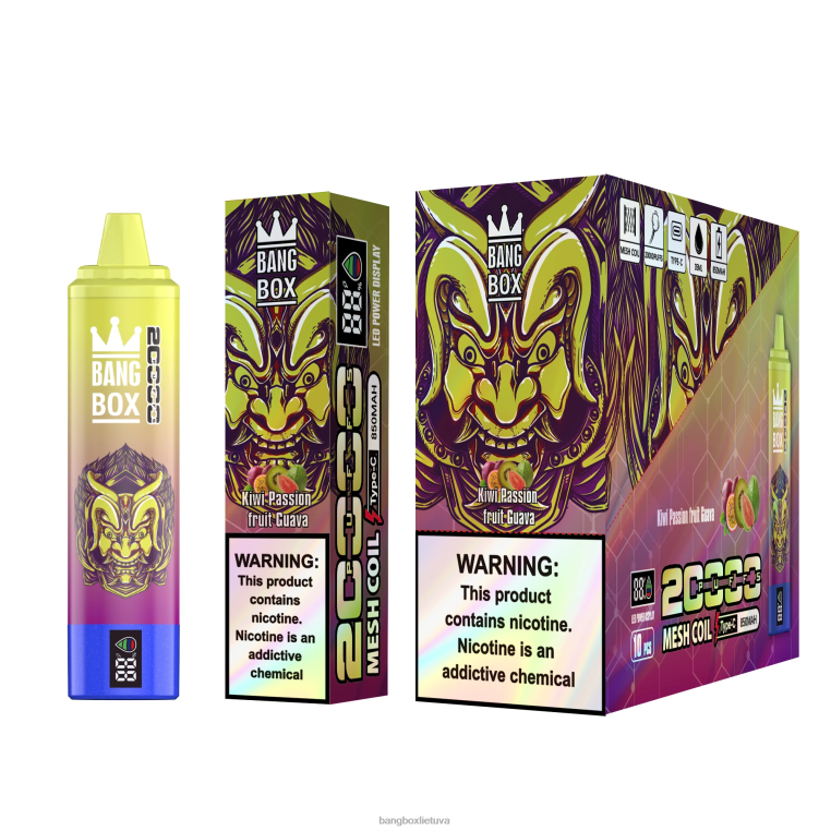 Bang Box Vape Price 4N8XZ50 kivi pasifloros gvajava | Bang Box 20 000 pūtimų išmanusis ekranas