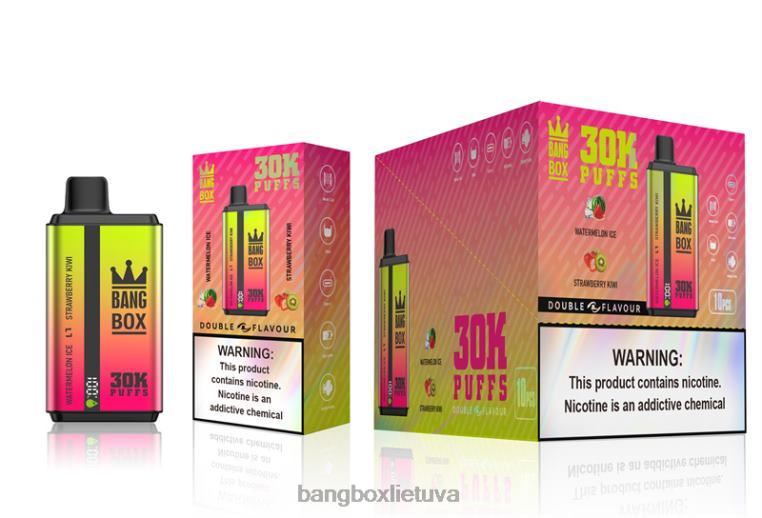 Bang Box Puffs 4N8XZ62 arbūzų ledas ir braškių kiviai | Bang Box 30 000 dvigubų skonių
