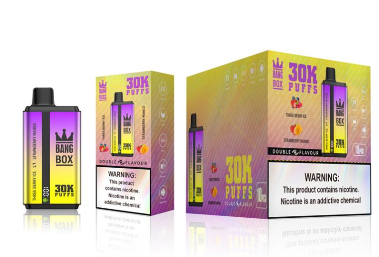 Bang Box Puffs 4N8XZ67 trijų uogų ledas ir braškių mangas | Bang Box 30 000 dvigubų skonių