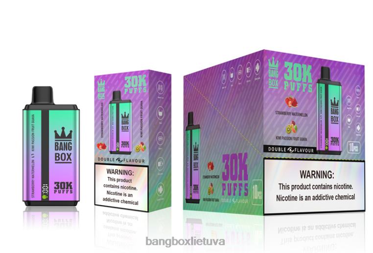Bang Box Vape Price 4N8XZ70 braškinis arbūzas ir kivi pasifloros gvajava | Bang Box 30 000 dvigubų skonių