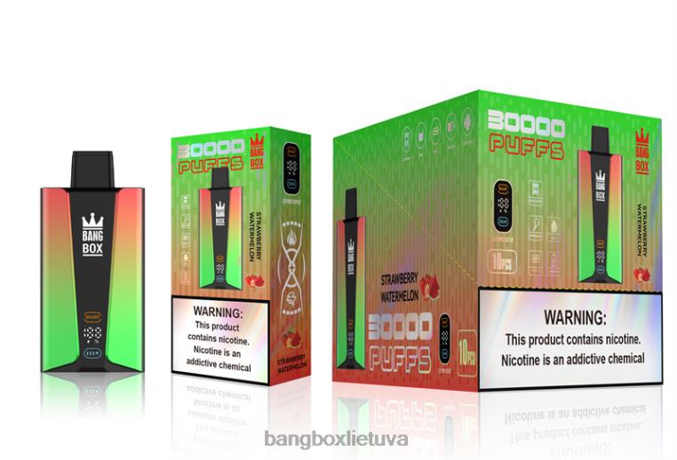 Bang Box Vape Price 4N8XZ75 braškinis arbūzas | Bang Box 30 000 pūtimų išmanusis ekranas