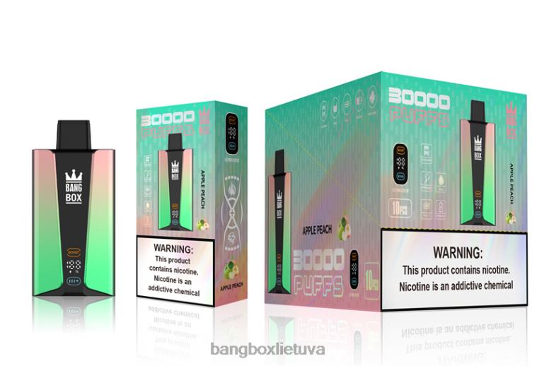 Vape Bang Box 4N8XZ83 obuolinis persikas | Bang Box 30 000 pūtimų išmanusis ekranas
