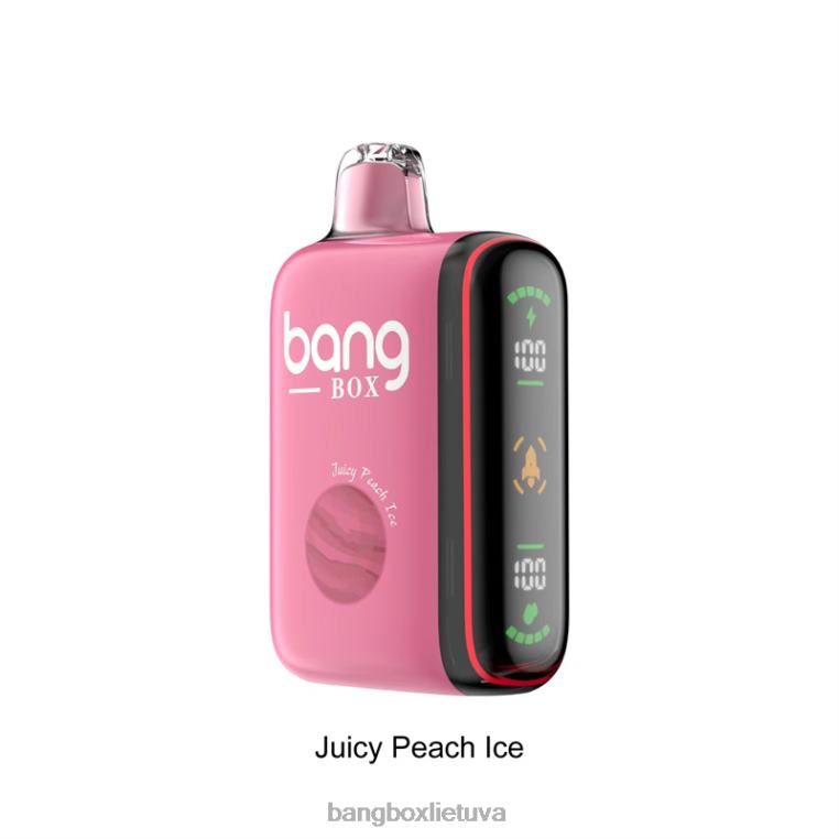 Bang Box Price 4N8XZ29 sultingas persikų ledas | Bang Box 9000-18000 pūtimų išmanusis galios ekranas