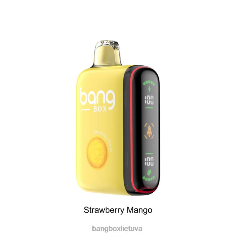 Bang Box Vape Price 4N8XZ35 braškių mango | Bang Box 9000-18000 pūtimų išmanusis galios ekranas