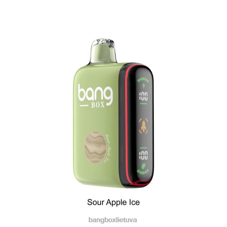 Vape Bang Box 4N8XZ28 rūgštus obuolių ledas | Bang Box 9000-18000 pūtimų išmanusis galios ekranas